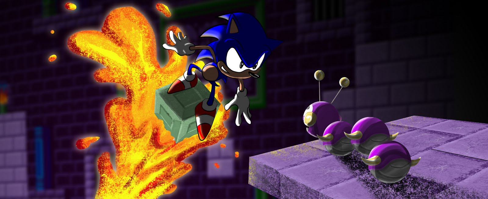 The Spriters Resource - Full Sheet View - Sonic Chaos (Fan Game) - Green  Hill Zone Background