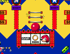 In Casino Night, Knuckles' face replaces Sonic's in the slots.