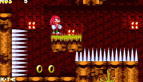 Take Knuckles on a journey through Act 2 and you will find an entirely different, internal passageway beneath the stage just for him. It's filled with spikes but it's not too hard, and at least there's no water.