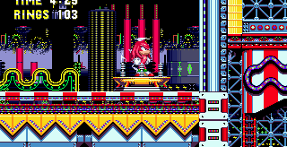 ..When Knuckles gets to the end of the act (Point #9), having taken the full route, he'll come into his final room from the upper route, but the animal capsule has disappeared and the transporter doesn't work! You're stuck!