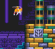 ..As Tails, you can then fly from that ledge over to the upper right side of the area where a secret, speedier and easier route begins. Knuckles can also glide over here of course, but Sonic alone will not be able to reach this.