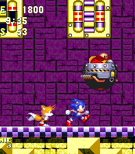 Eggman makes a guest appearance initially but he soon makes himself scarce, leaving behind three large yellow containers.