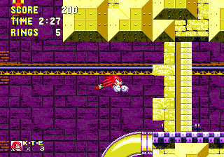 Knuckles gets a whole area to himself once again, compressed along the bottom of the act. Tricky badnik configurations will very much go unappreciated in a water-rising segment towards the end.
