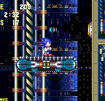Along with the big long conveyor belt elevator sequences that appear throughout, there's a sequence involving a smaller one in each act. Allow it to bounce back and forth against the sides as it makes its descent, though avoid the ever present missiles coming from the walls!