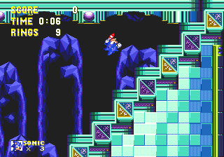 Sonic's journey meanwhile is a little more complicated, but not much. Whereas Knuckles begins on the top floor, Sonic winds his way up there via long stairways. Use hidden springs in the floor to fly over them easily.