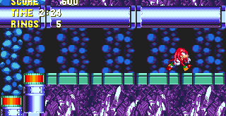 ..At the other end, a short internal sections brings the act to a close, as Knuckles is simply allowed to walk out of the zone, unscathed by any boss.