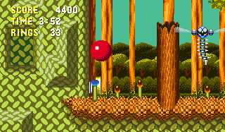 To get the first of Knuckles' exclusive Special Stage rings, you must head through the passage that only he has access to from Point #6, and then take the corridor in the wall on the left, at the bottom of the shaft.
