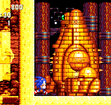 Unlike most bosses, there's an ultimate time limit to this one. The arena is quite long, and the machine, quite slow (though a tad quicker for Knuckles), but if you allow it to get all the way to the far left, it can crush you into the wall.