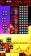 ..This route flings you across a wide open gap by catapult. Eventually Knuckles barges his way through these blocks, which only he can break.