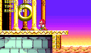 The last Special Stage ring can be found at the top of the second to last pillar of the act, which is just to the left of the final checkpoint. It's accessible to Knuckles only.