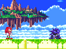 Mecha Sonic is again defeated, but he's a hardy foe and continues to survive, albeit now too weak to continue. After a reboot, he retreats to the right..