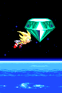 Complete the game with all emeralds as Sonic or Tails and they'll take the Master Emerald with them as they plummet through the atmosphere..
