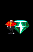 If you didn't collect enough Chaos Emeralds, Dr Eggman is shown at the very end of the credits, still holding the Master Emerald.