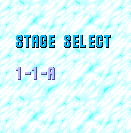 Hidden level select menu. The first number represents the level, followed by the zone, and A to D is the timezone.