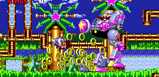 Eggman's choice of colour scheme in the Good Future alternative is somewhat more questionable!