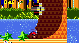 Sonic CD kicks off in style with this massive loop that can't even fit inside the 2D map!