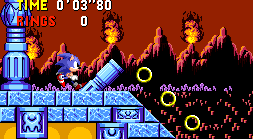 The outer location of the level is only seen briefly at the very start of the Present, but depicts a harsh, volatile world with volcanoes and gloomy, rocky terrain.
